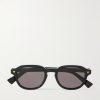 Round-Frame Recycled-Acetate Sunglasses