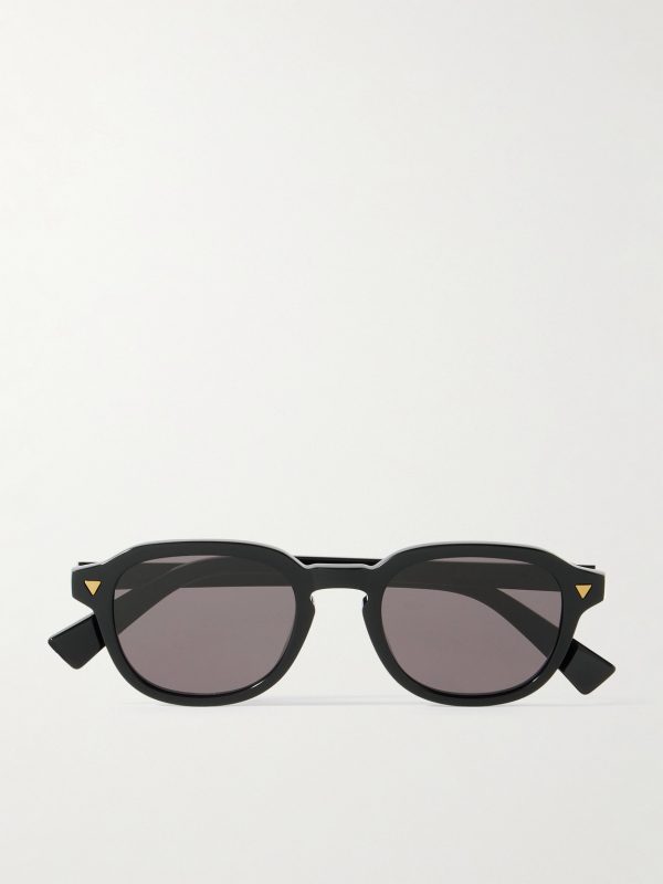 Round-Frame Recycled-Acetate Sunglasses