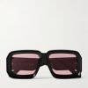 + Paula's Ibiza Signature Black Mask Acetate Sunglasses