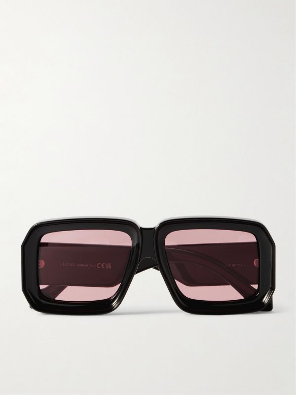 + Paula's Ibiza Signature Black Mask Acetate Sunglasses