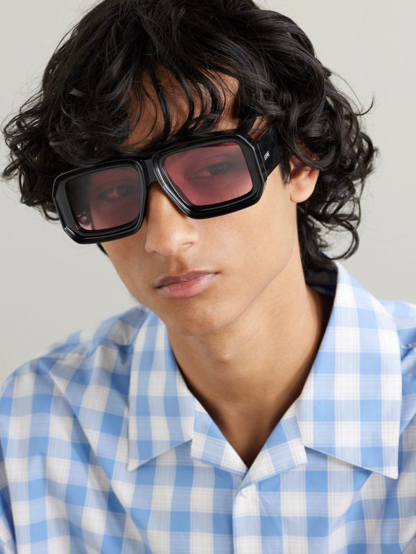 + Paula's Ibiza Signature Black Mask Acetate Sunglasses - OU