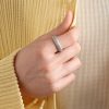 Textured Sterling Silver Ring - OU