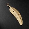 Large Feather 14-Karat Gold Charm - BK Large Feather 14-Karat Gold Charm - BK