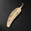 Large Feather 14-Karat Gold Charm Large Feather 14-Karat Gold Charm