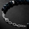 Sterling Silver Obsidian Beaded Bracelet - CU
