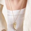 Claw 14-Karat Gold Pendant - FR