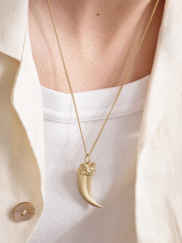 Claw 14-Karat Gold Pendant - FR
