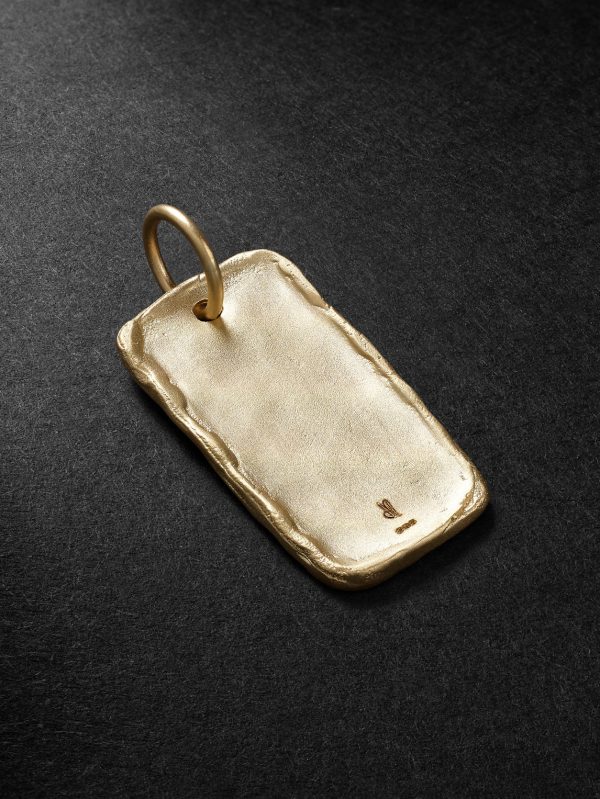 Textured 14-Karat Gold Pendant - CU