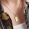 Textured 14-Karat Gold Pendant - FR
