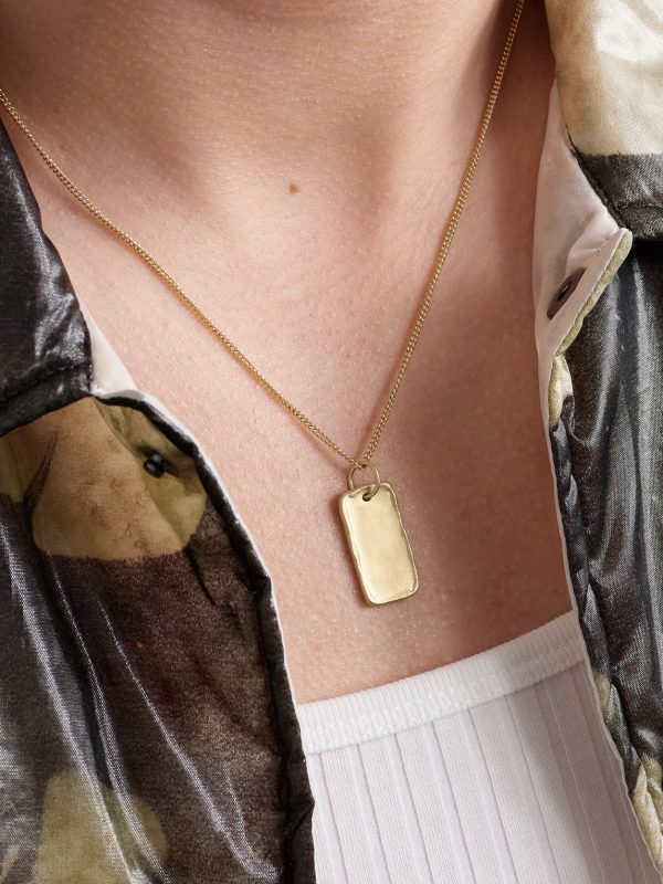 Textured 14-Karat Gold Pendant - FR