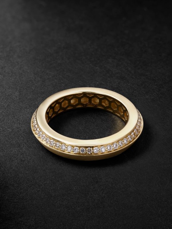 Knife Edge 14-Karat Gold Diamond Ring - BK Knife Edge 14-Karat Gold Diamond Ring - BK