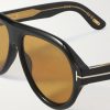 Icon Pilot Aviator-Style Tortoiseshell Acetate Sunglasses - CU Icon Pilot Aviator-Style Tortoiseshell Acetate Sunglasses - CU