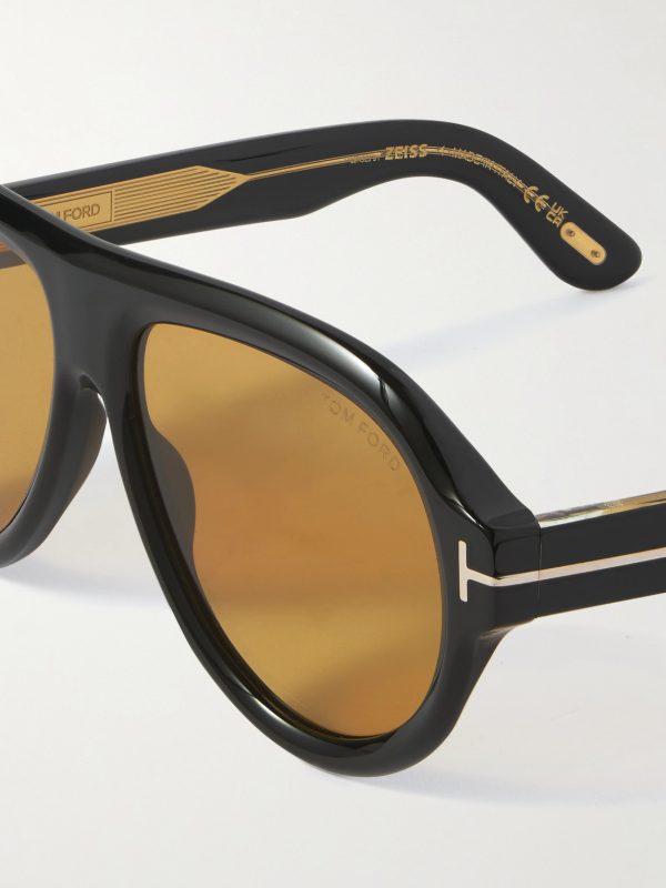 Icon Pilot Aviator-Style Tortoiseshell Acetate Sunglasses - CU Icon Pilot Aviator-Style Tortoiseshell Acetate Sunglasses - CU