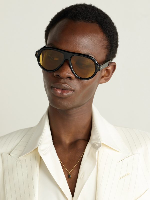 Icon Pilot Aviator-Style Tortoiseshell Acetate Sunglasses - OU Icon Pilot Aviator-Style Tortoiseshell Acetate Sunglasses - OU