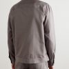 Herringbone Silk-Seersucker Overshirt - BK Herringbone Silk-Seersucker Overshirt - BK