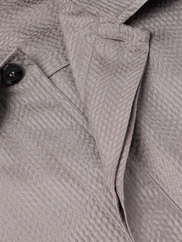 Herringbone Silk-Seersucker Overshirt - CU Herringbone Silk-Seersucker Overshirt - CU