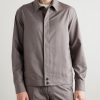 Herringbone Silk-Seersucker Overshirt - FR Herringbone Silk-Seersucker Overshirt - FR