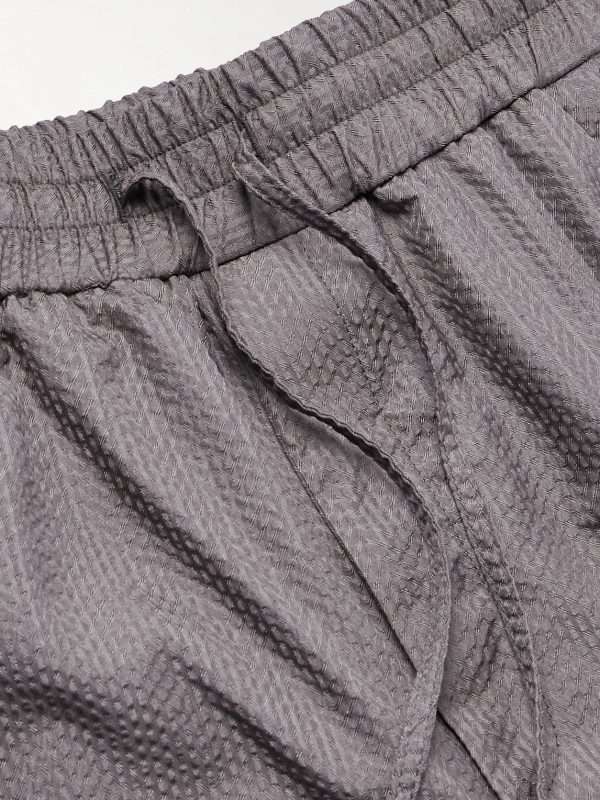 Asolo Straight-Leg Herringbone Silk-Seersucker Suit Trousers - E1 Asolo Straight-Leg Herringbone Silk-Seersucker Suit Trousers - E1