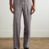 Asolo Straight-Leg Herringbone Silk-Seersucker Suit Trousers - FR Asolo Straight-Leg Herringbone Silk-Seersucker Suit Trousers - FR