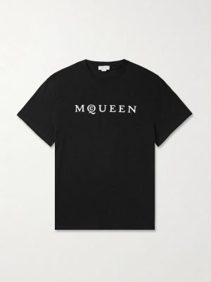 Logo-Flocked Cotton-Jersey T-Shirt