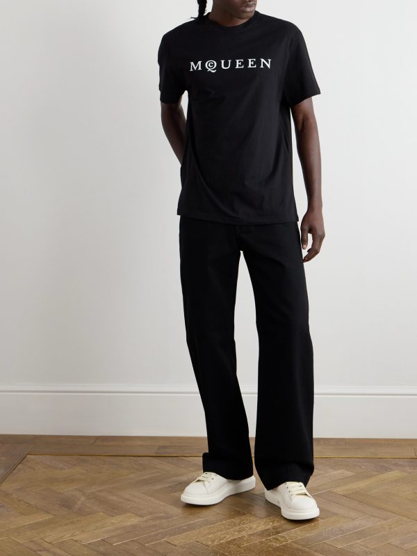 Logo-Flocked Cotton-Jersey T-Shirt - OU