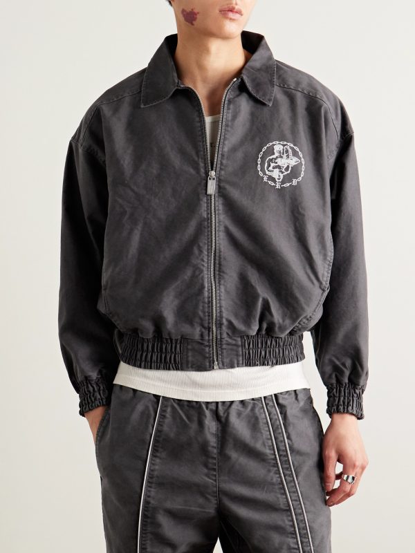 Enfant en Chaine Printed Cotton Track Jacket - FR Enfant en Chaine Printed Cotton Track Jacket - FR