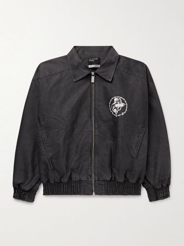 Enfant en Chaine Printed Cotton Track Jacket Enfant en Chaine Printed Cotton Track Jacket