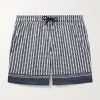 Straight-Leg Mid-Length Printed Swim Shorts