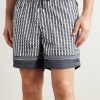 Straight-Leg Mid-Length Printed Swim Shorts - OU