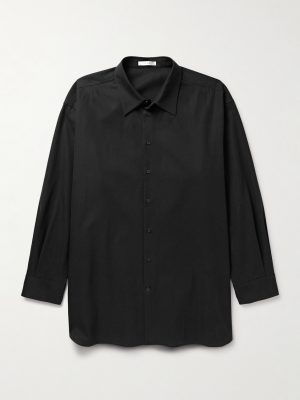Lukre Oversized Cotton and Cashmere-Blend Twill Shirt Lukre Oversized Cotton and Cashmere-Blend Twill Shirt
