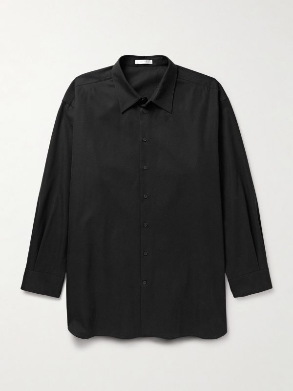 Lukre Oversized Cotton and Cashmere-Blend Twill Shirt Lukre Oversized Cotton and Cashmere-Blend Twill Shirt