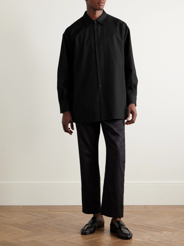 Lukre Oversized Cotton and Cashmere-Blend Twill Shirt - OU Lukre Oversized Cotton and Cashmere-Blend Twill Shirt - OU