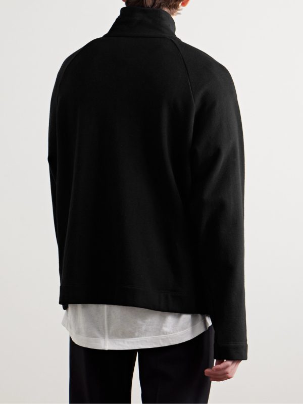 Gallagher Cotton and Cashmere-Blend Half-Zip Sweater - BK
