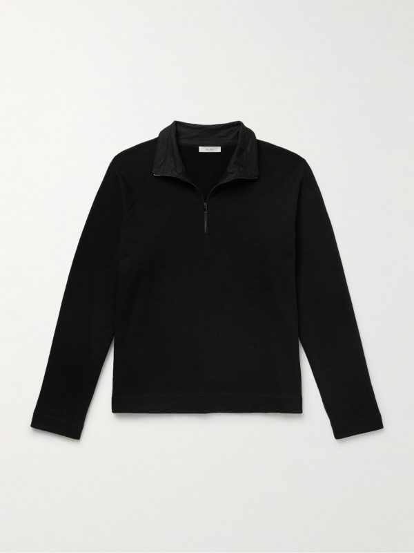 Gallagher Cotton and Cashmere-Blend Half-Zip Sweater