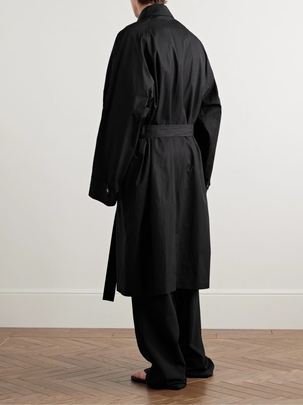 Eugene Belted Cotton-Poplin Coat - BK Eugene Belted Cotton-Poplin Coat - BK