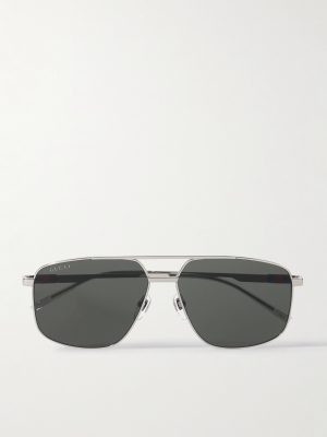 Navigator Aviator-Style Silver-Tone Sunglasses Navigator Aviator-Style Silver-Tone Sunglasses