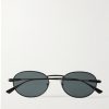 Round-Frame Metal Sunglasses