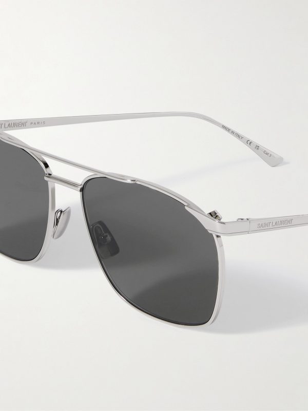 Aviator-Style Silver-Tone Sunglasses - CU Aviator-Style Silver-Tone Sunglasses - CU