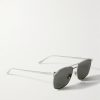 Aviator-Style Silver-Tone Sunglasses - FR Aviator-Style Silver-Tone Sunglasses - FR