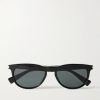 Round-Frame Recycled-Acetate Sunglasses