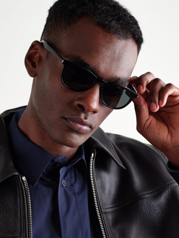 Round-Frame Recycled-Acetate Sunglasses - OU
