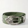 4.5cm Eagle Petit Iron Cross Studded Leather Belt