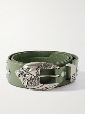 4.5cm Eagle Petit Iron Cross Studded Leather Belt 4.5cm Eagle Petit Iron Cross Studded Leather Belt