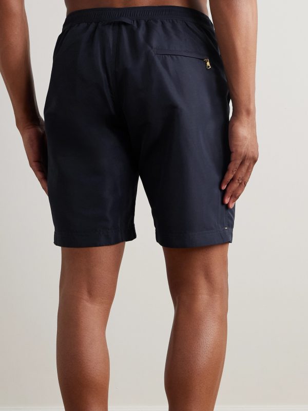 Dane Straight-Leg Long-Length Swim Shorts - BK Dane Straight-Leg Long-Length Swim Shorts - BK