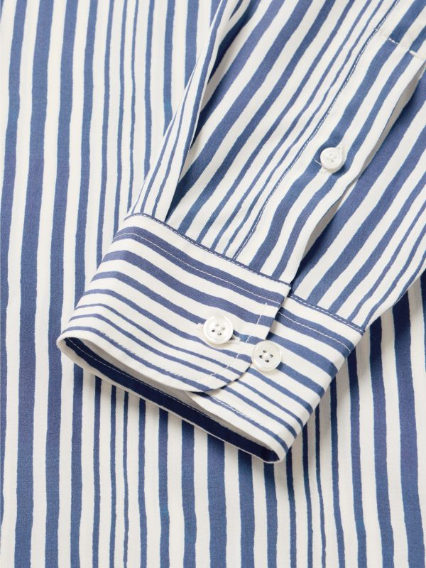 Giles Slim-Fit Striped Lyocell Shirt - CU Giles Slim-Fit Striped Lyocell Shirt - CU