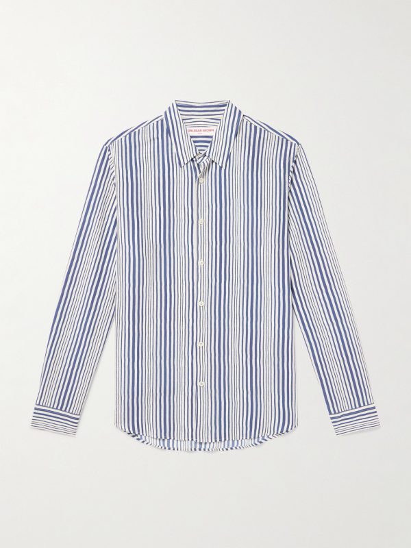 Giles Slim-Fit Striped Lyocell Shirt Giles Slim-Fit Striped Lyocell Shirt