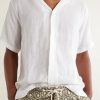 Maitan II Camp-Collar Linen Shirt - CU Maitan II Camp-Collar Linen Shirt - CU