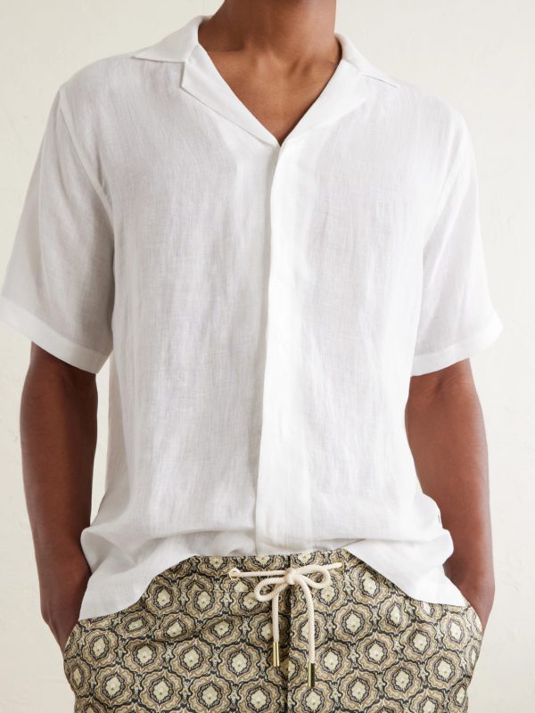 Maitan II Camp-Collar Linen Shirt - CU Maitan II Camp-Collar Linen Shirt - CU
