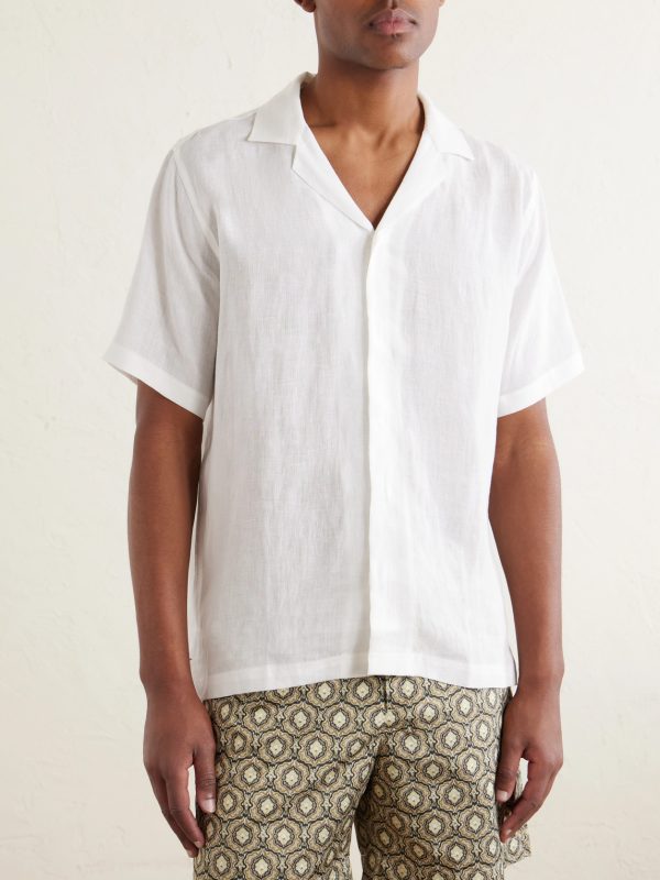 Maitan II Camp-Collar Linen Shirt - FR Maitan II Camp-Collar Linen Shirt - FR