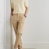Carsyn Tapered Pleated Linen and Cotton-Blend Trousers - OU Carsyn Tapered Pleated Linen and Cotton-Blend Trousers - OU